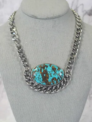 0969 TURQUOISE OVAL NECKLACE