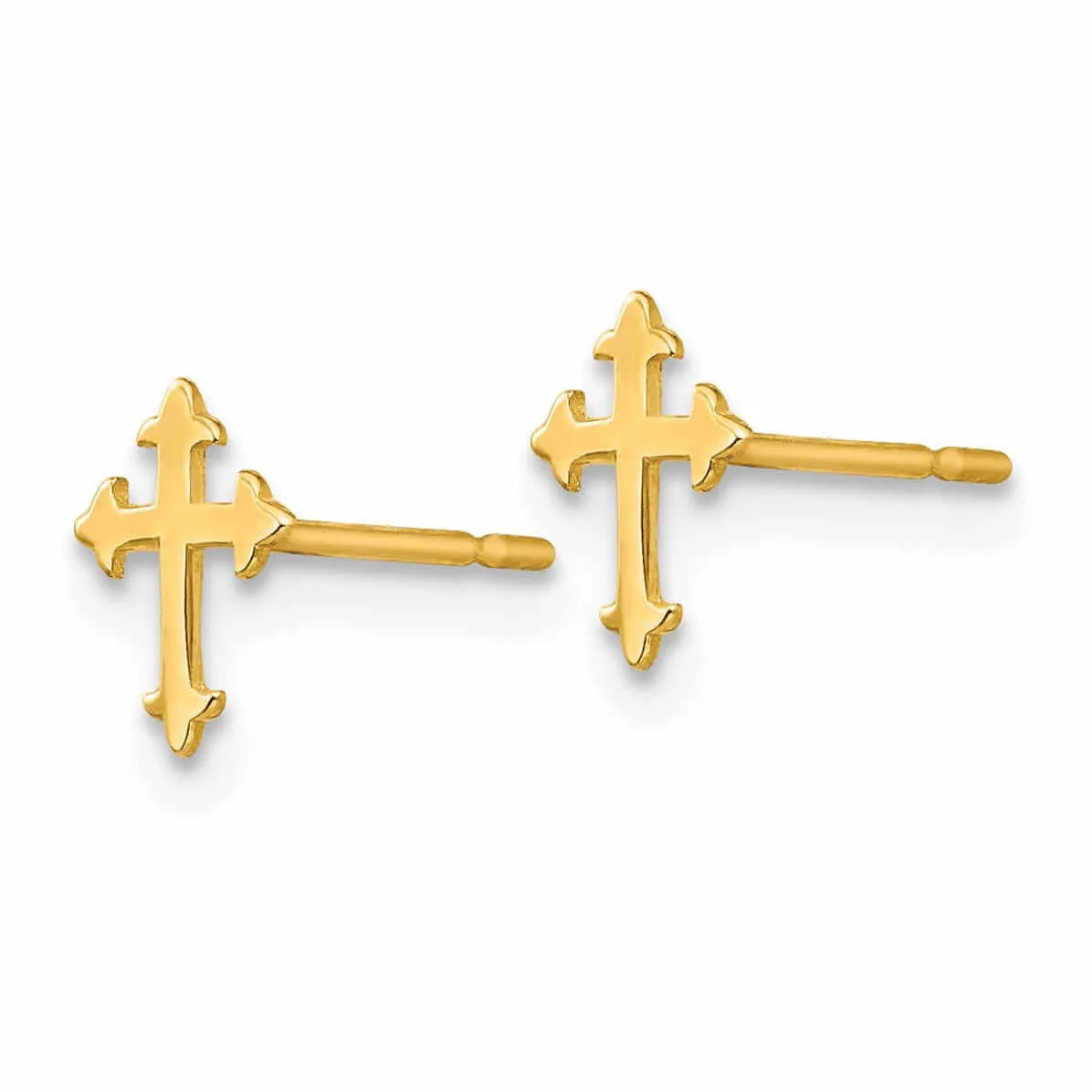 14k Madi K Childrens Cross Post Earrings
