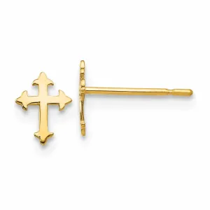 14k Madi K Childrens Cross Post Earrings