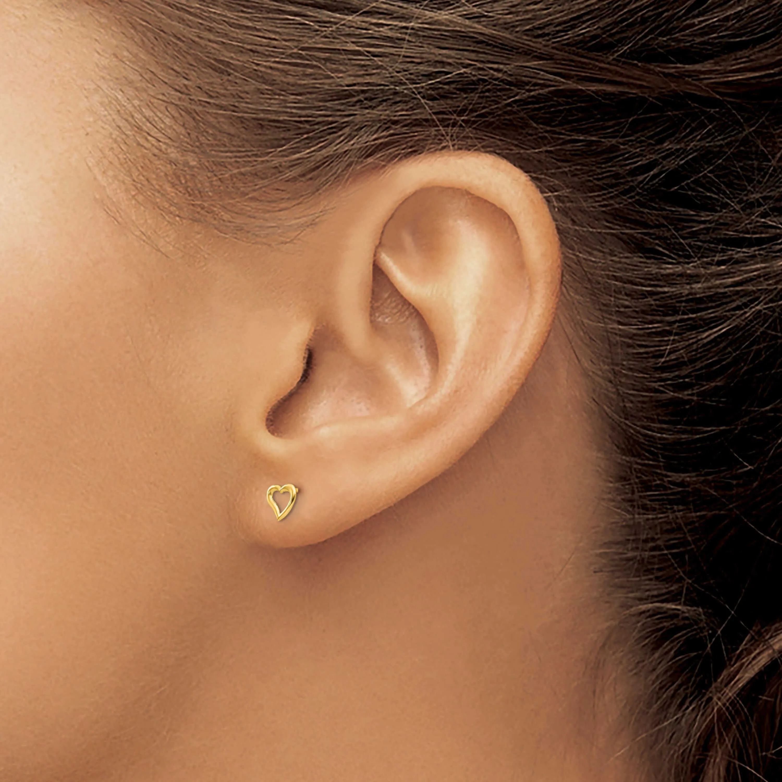 14k Madi K Childrens Heart Post Earrings