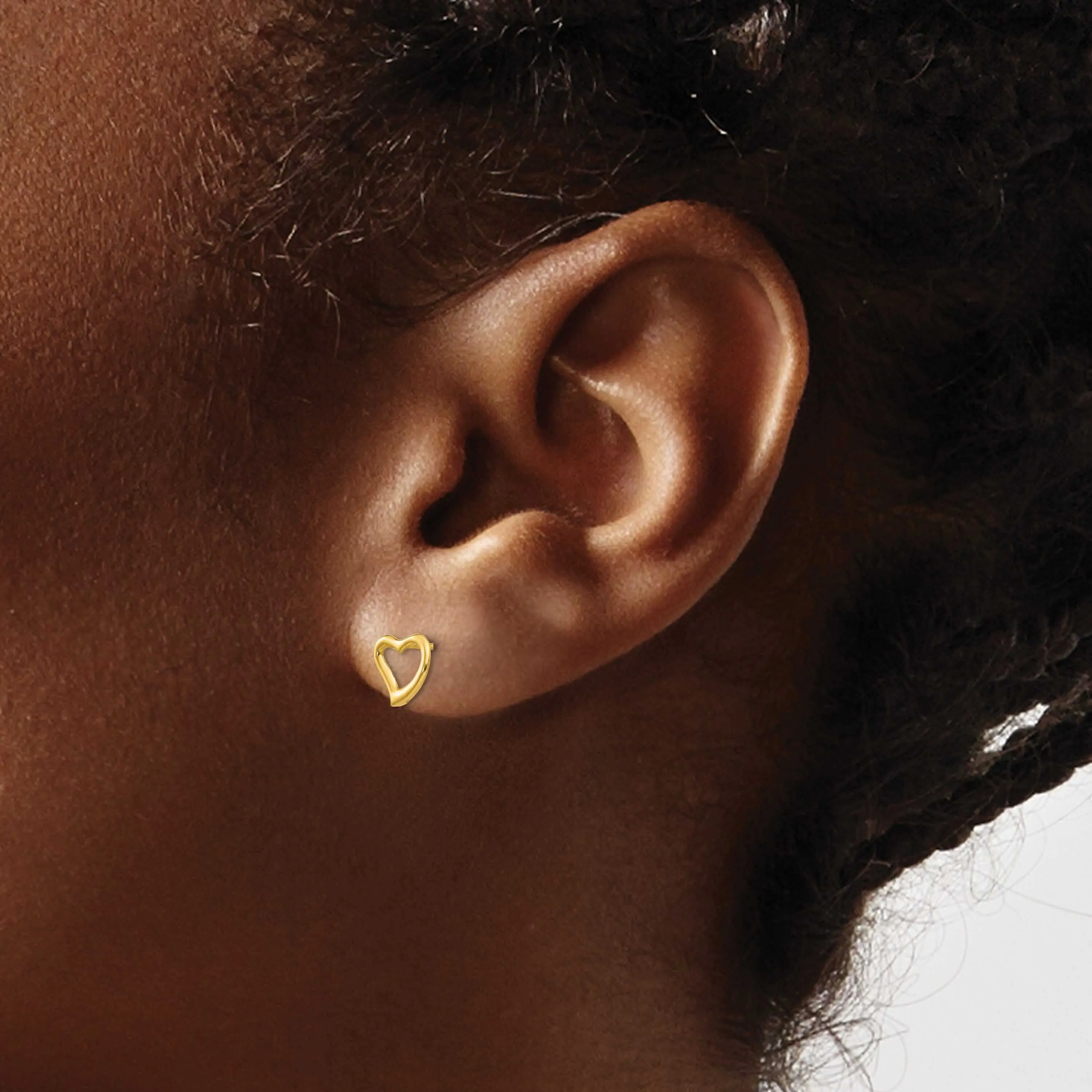 14k Madi K Childrens Heart Post Earrings