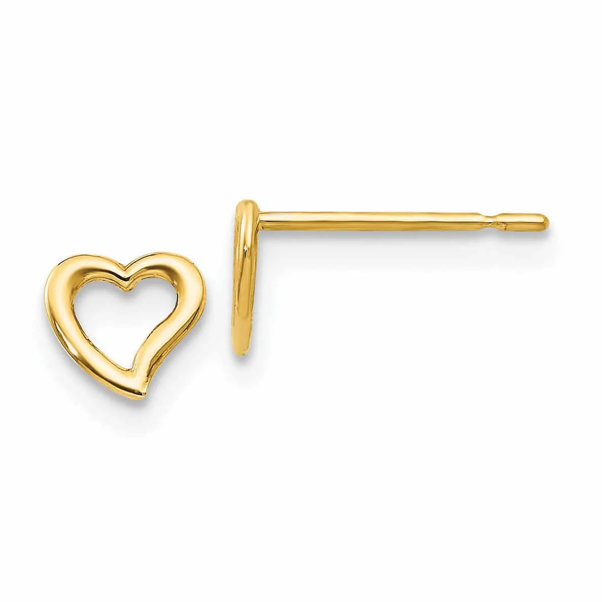 14k Madi K Childrens Heart Post Earrings