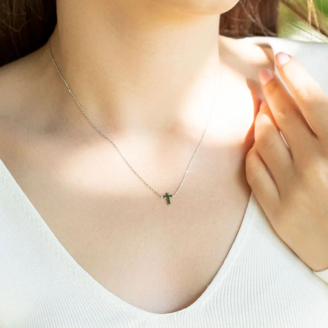 14K Solid Gold Cross Necklace