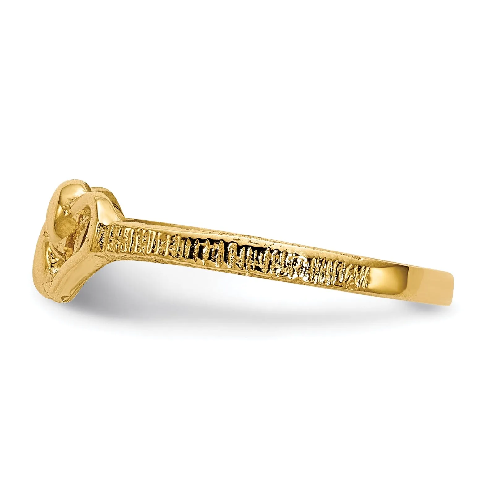 14k Yellow Gold Children's Heart Children's Ring