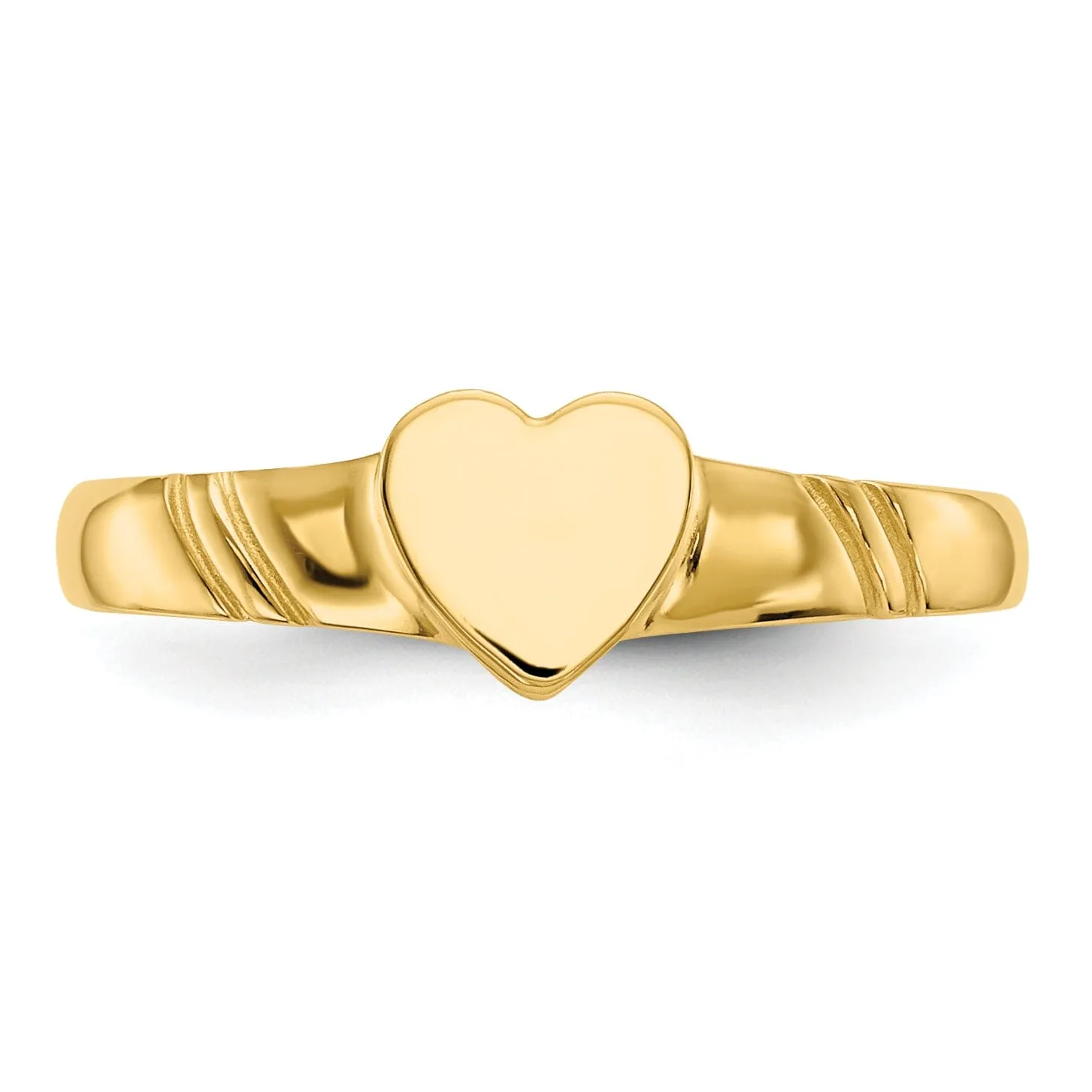 14k Yellow Gold Children's Heart Children's Ring