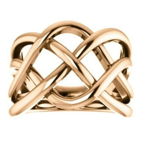 14KT Rose Gold Artistic Open Weave Ring