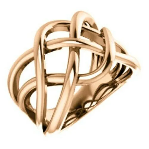 14KT Rose Gold Artistic Open Weave Ring