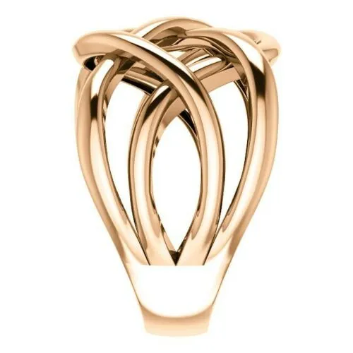 14KT Rose Gold Artistic Open Weave Ring