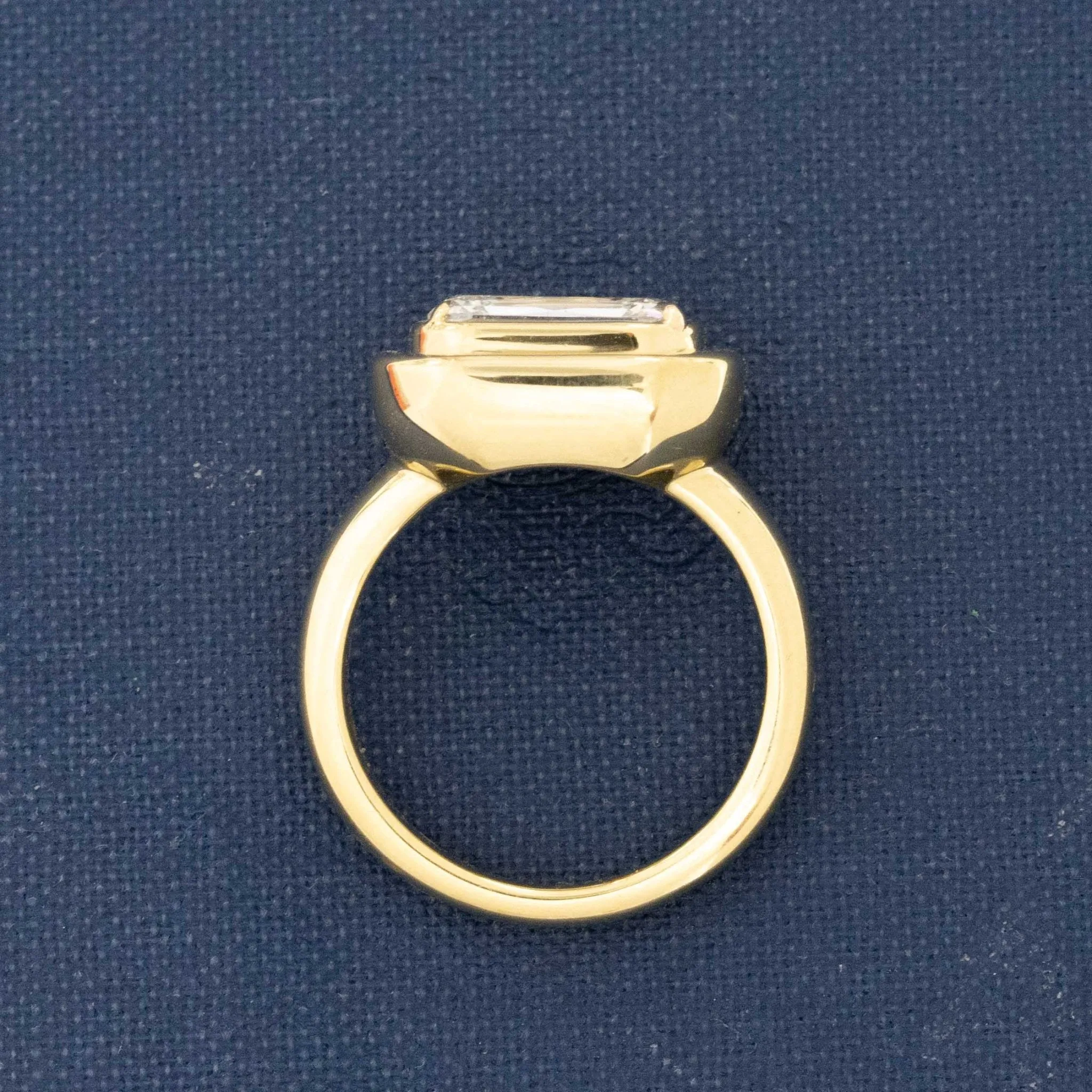 3.02ct Criss Cut Diamond Double Bezel Solitaire