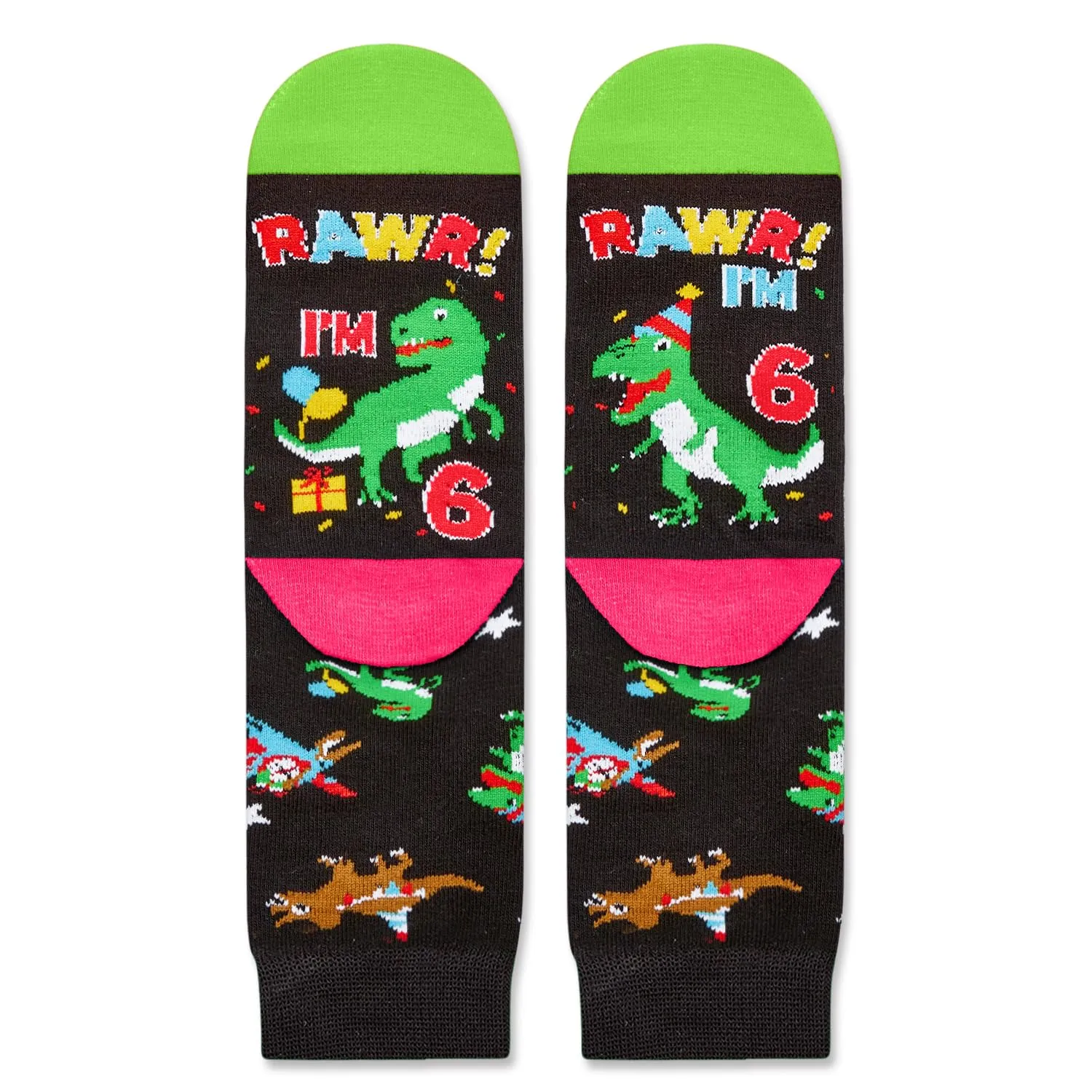 6th Birthday Gifts Socks Ideas - Six Year Old Gifts for Kids, Gifts for Boys Girls Age 6, Presents for 6 Year Olds, Birthday Gift Box with Greeting Card