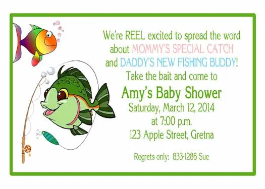 ADORABLE FISH CUSTOM INVITATION