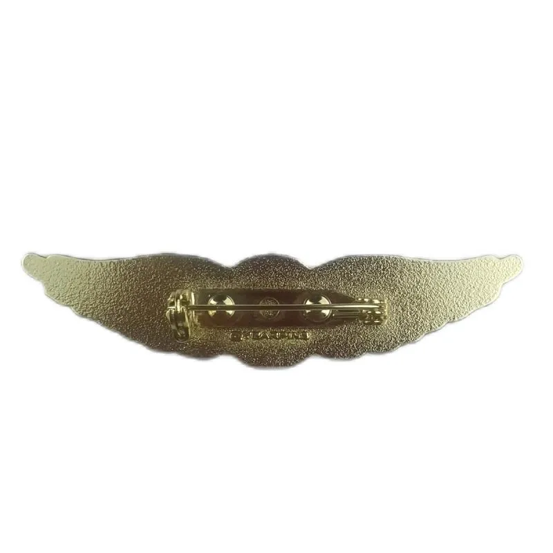 Air Force Wings Pin with Custom Round Logo - 2.5 inch