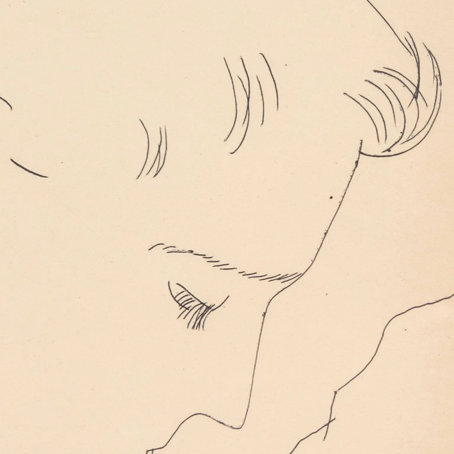 ANDY WARHOL "MOUNTAIN BOY" DRAWING, 1955