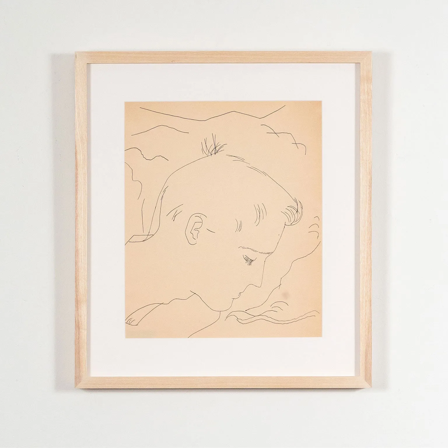 ANDY WARHOL "MOUNTAIN BOY" DRAWING, 1955