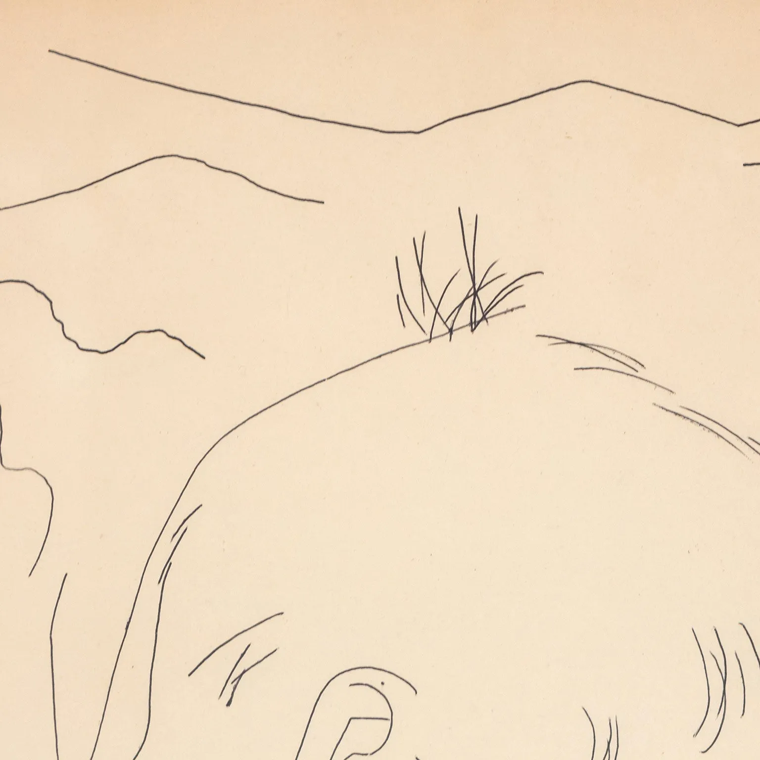 ANDY WARHOL "MOUNTAIN BOY" DRAWING, 1955