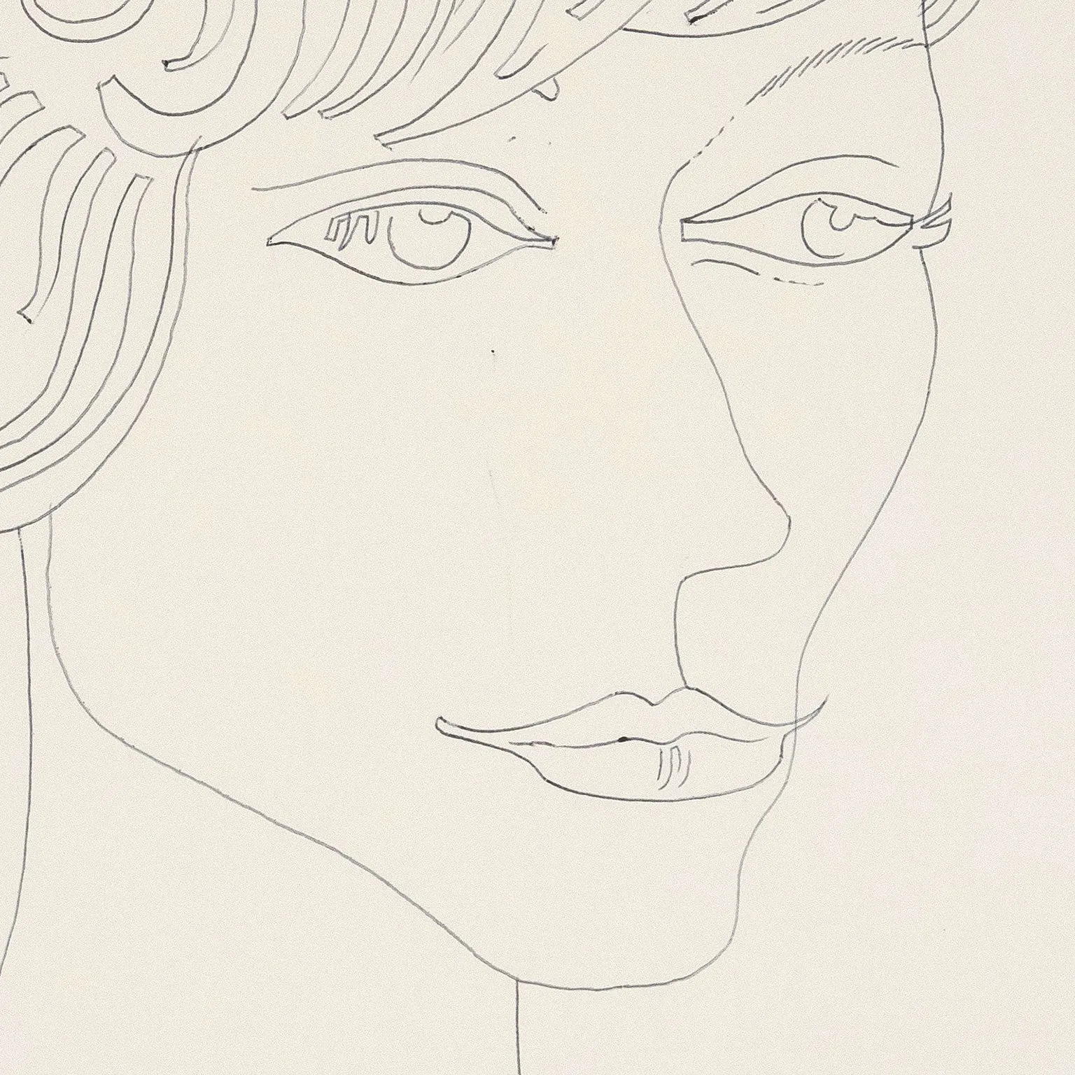 ANDY WARHOL "PORTRAIT OF A LADY" DRAWING, 1955