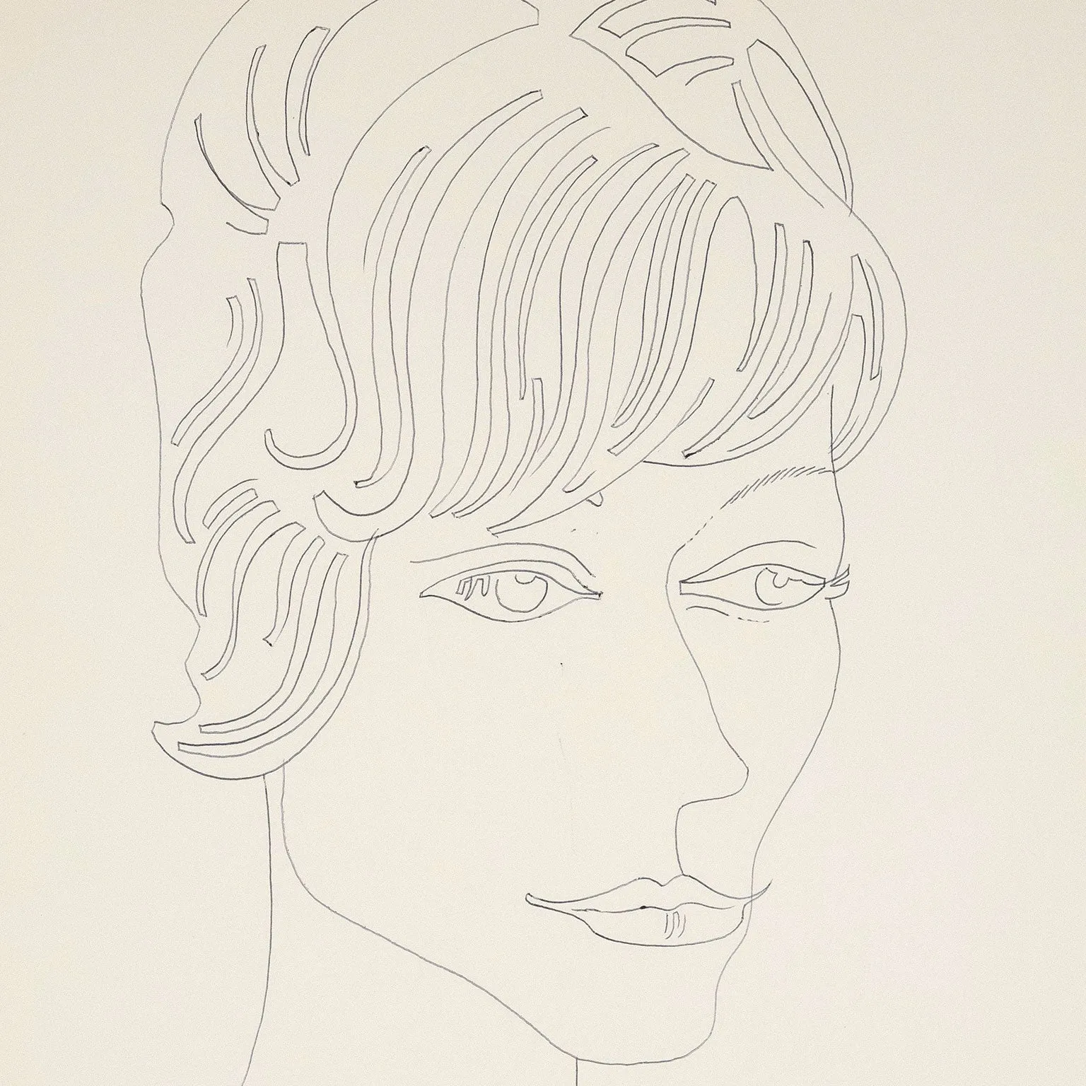 ANDY WARHOL "PORTRAIT OF A LADY" DRAWING, 1955