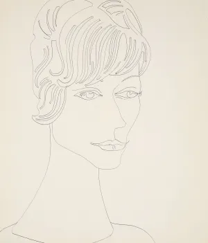 ANDY WARHOL "PORTRAIT OF A LADY" DRAWING, 1955