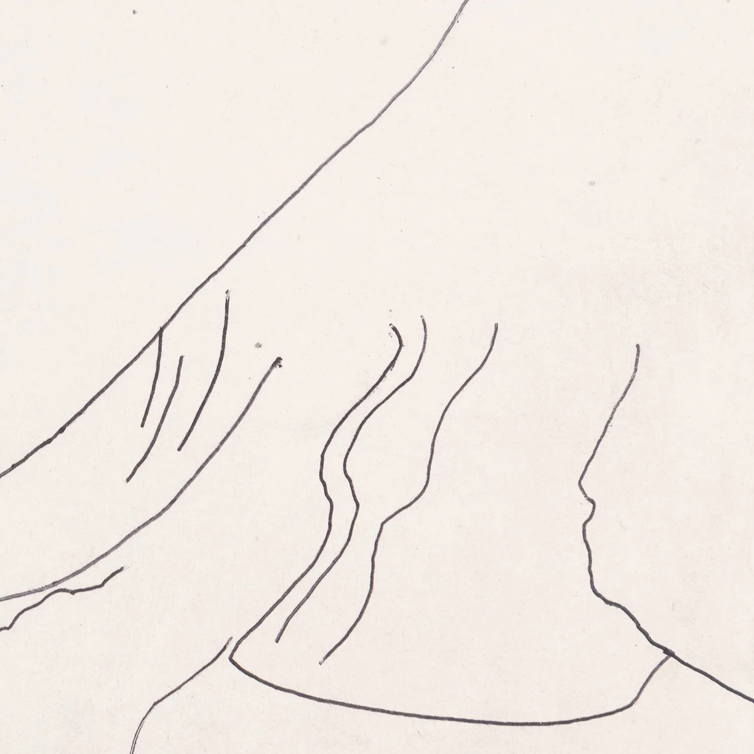 ANDY WARHOL "SEATED GENTLEMAN" DRAWING, c. 1950s