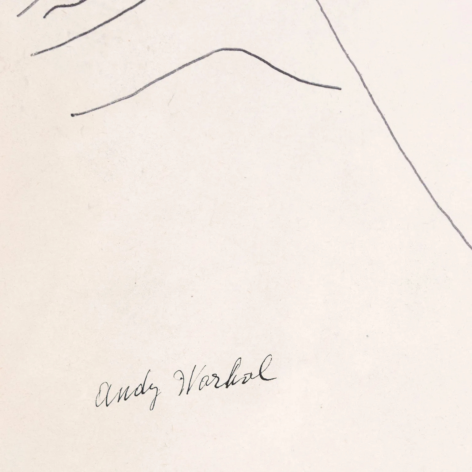 ANDY WARHOL "SEATED GENTLEMAN" DRAWING, c. 1950s