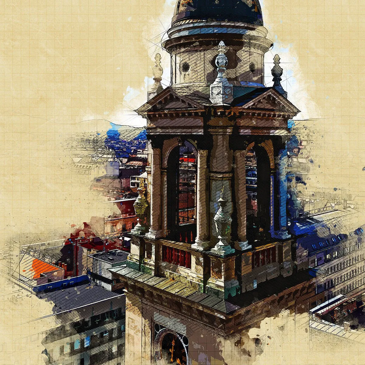 Architecture 2 Sketch Painting PS Action