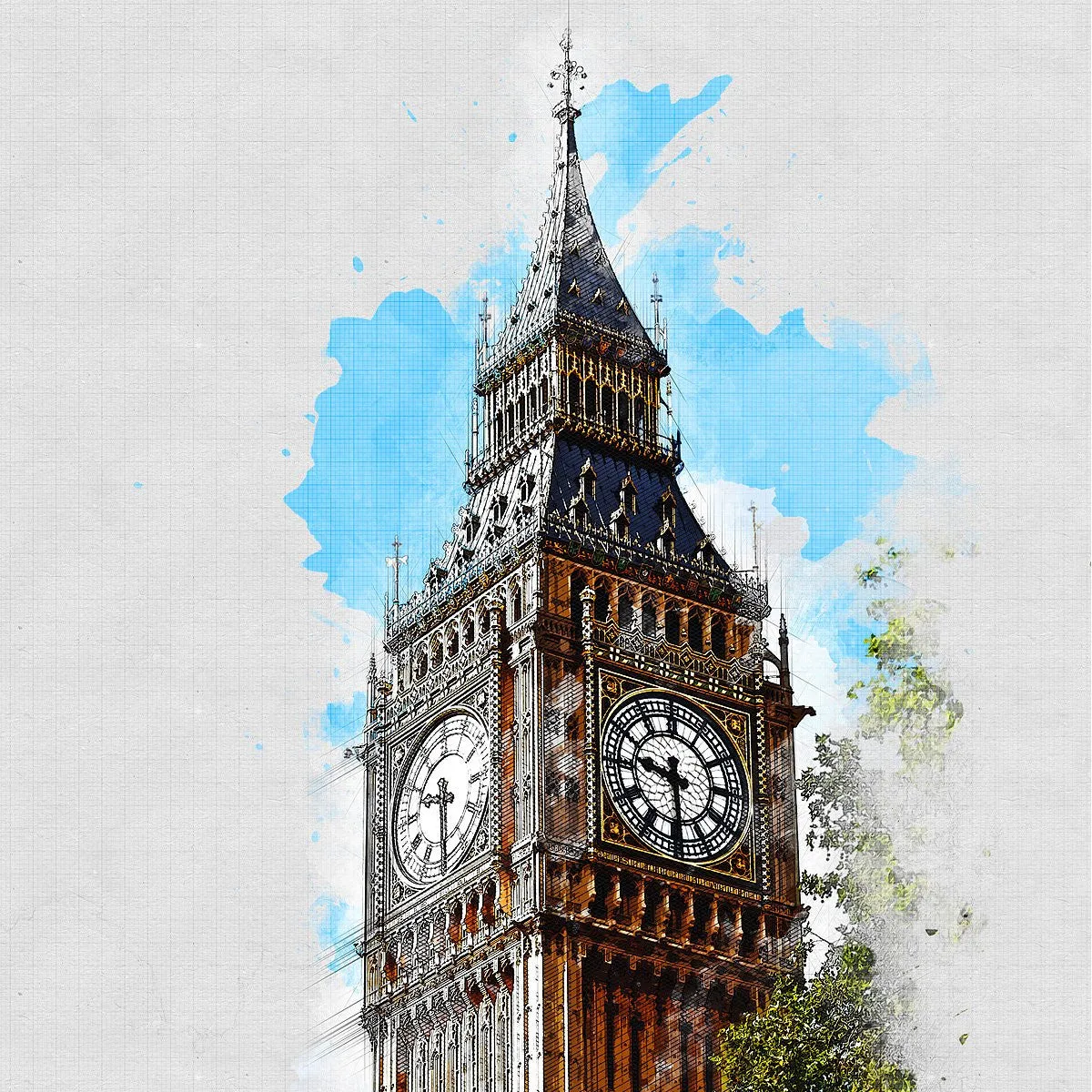 Architecture 2 Sketch Painting PS Action