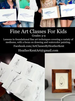 Art Classes for Kids, 5 Week Session - Tuesdays 6:00-7:30pm, October 22nd - November 19th