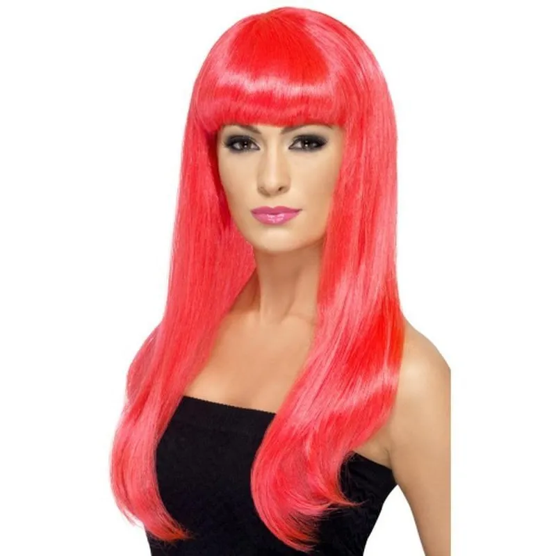 Babelicious Wig - Neon Pink, Long