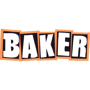 Baker - Brand Logo Neon Orange 5" Sticker