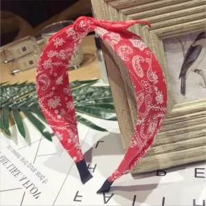 Bandana Haarreif Rot Weiß