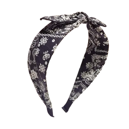 Bandana Haarreif Schwarz Weiß
