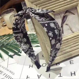 Bandana Haarreif Schwarz Weiß