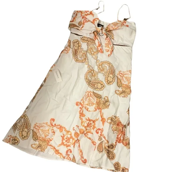 💛🧡🤎BARDOT Cutout Paisley Midi Dress 🤎🧡💛