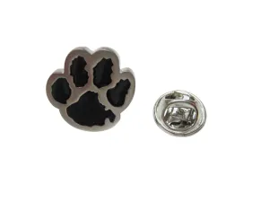 Black Animal Paw Lapel Pin