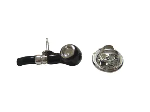 Black Smoking Pipe Lapel Pin