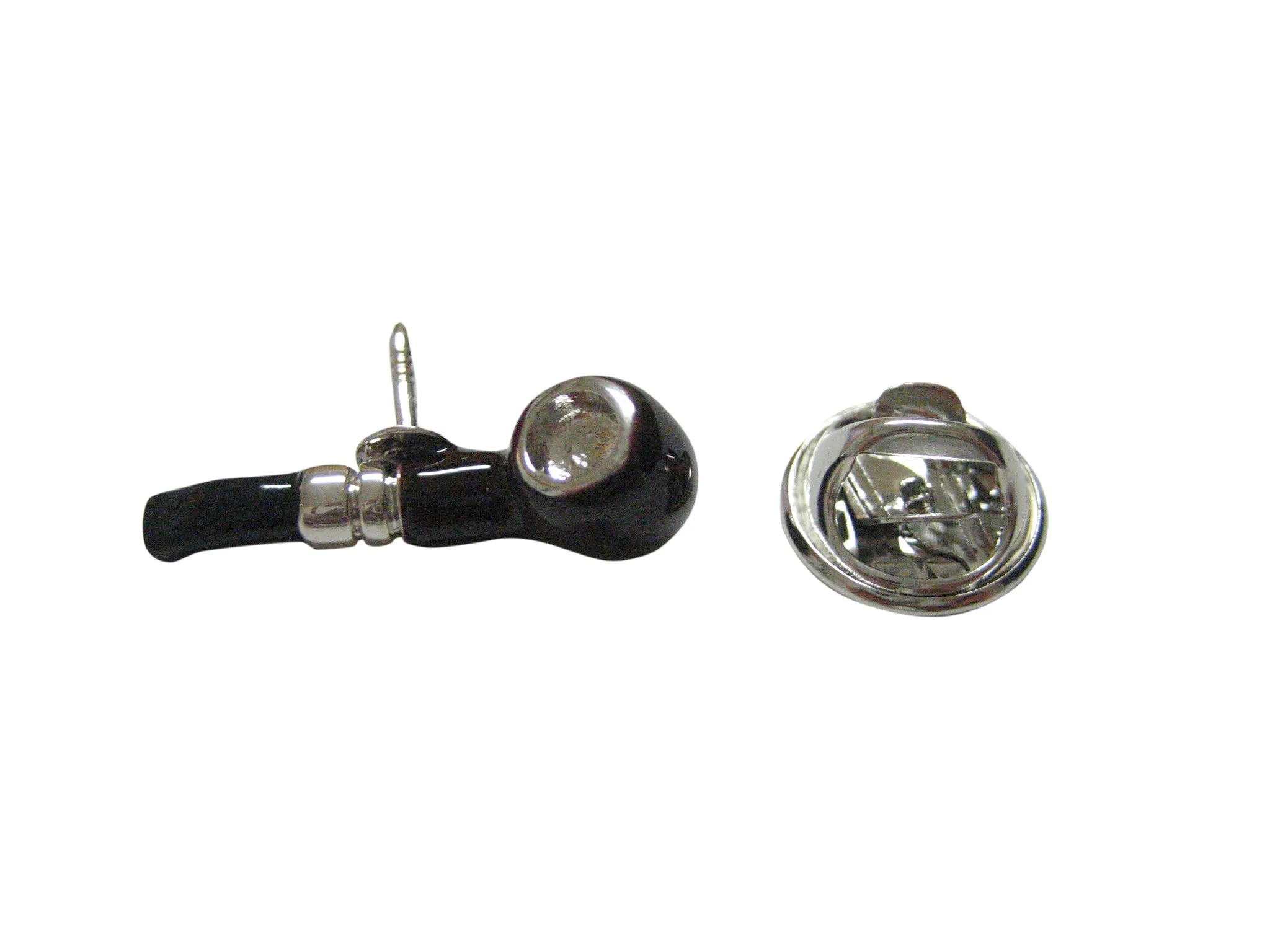 Black Smoking Pipe Lapel Pin