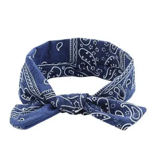 Blaues Bandana Stirnband