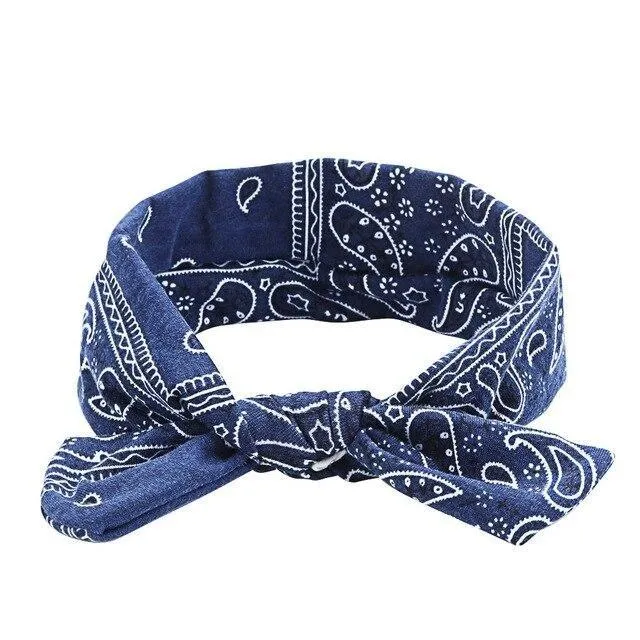 Blaues Bandana Stirnband