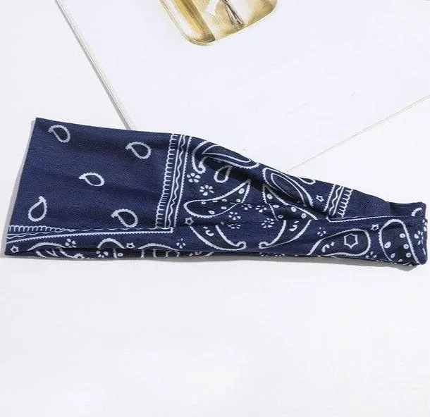 Blue Bandana Stirnband