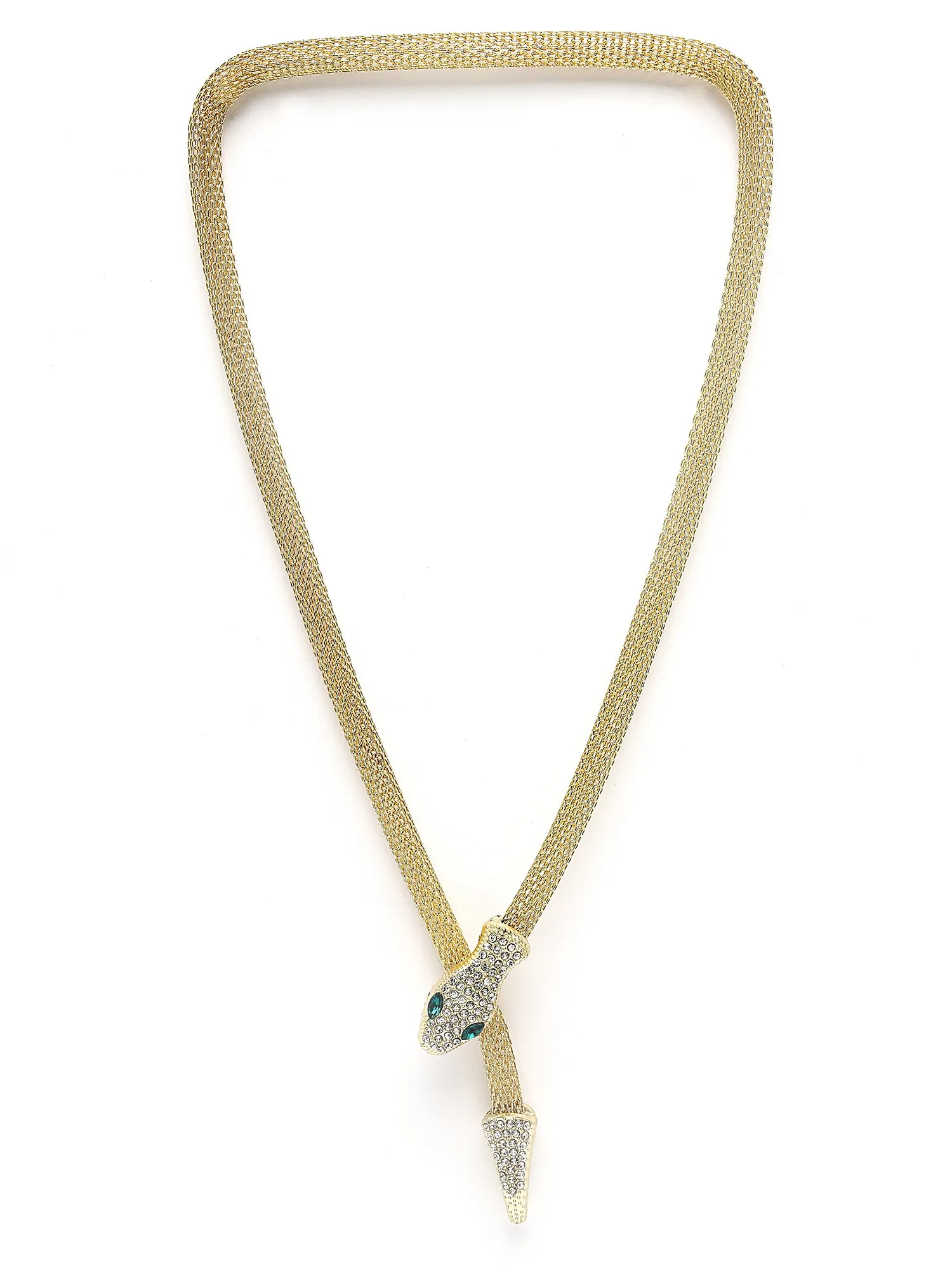 Bohey by KARATCART Gold Plated Magnetic Snake Chain Necklace for Women