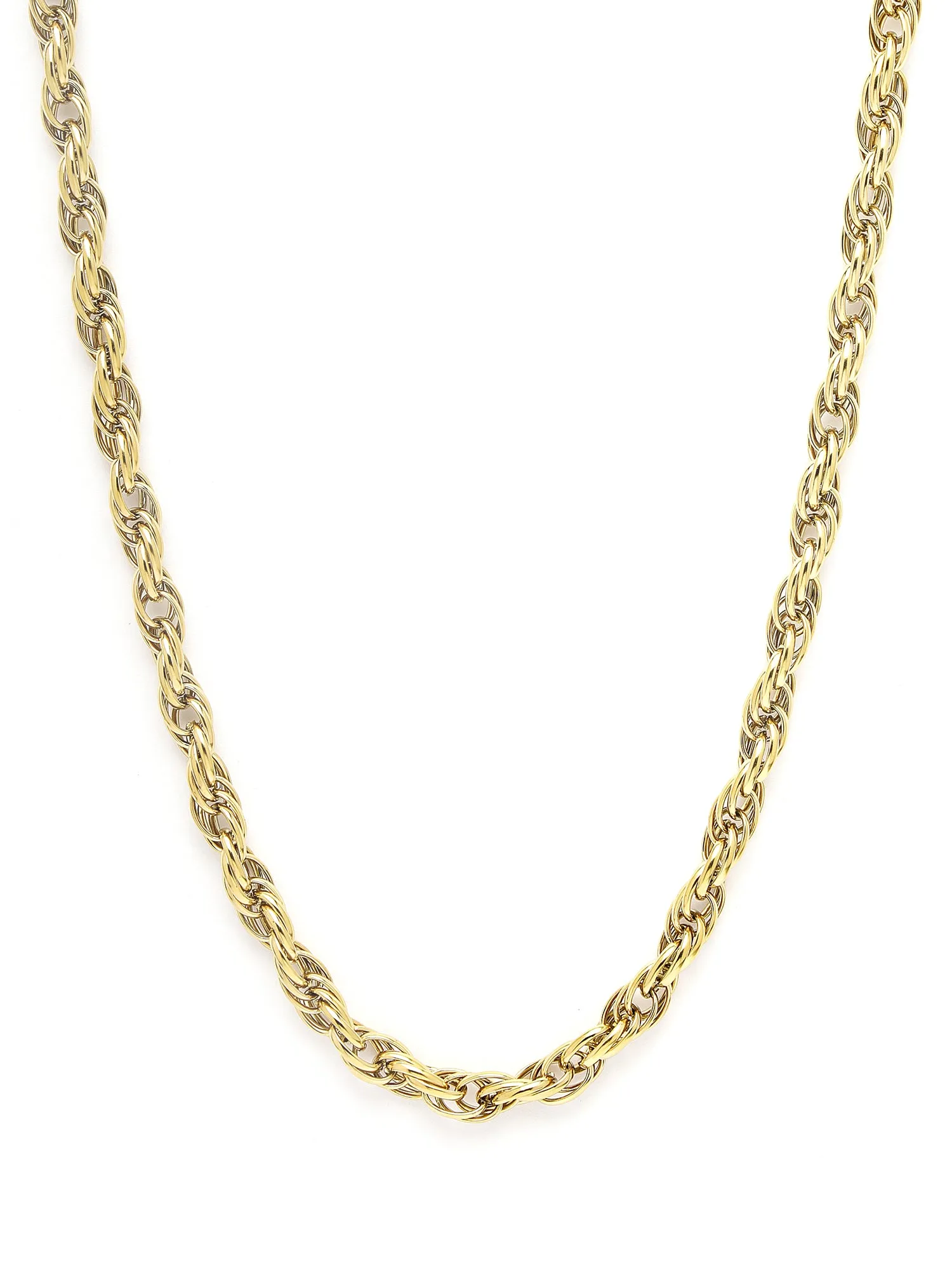 Bohey by KARATCART Men Gold Plated Link Chain Necklace