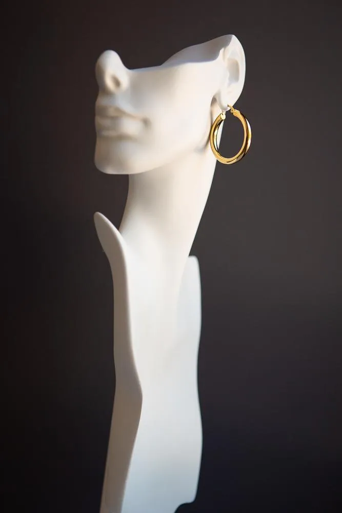 Bold Chunky Hoop Earrings (Gold)