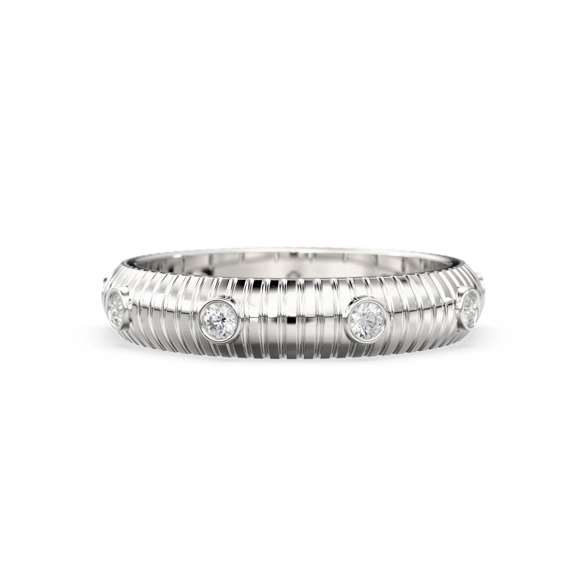 Bold Diamond Ring / 14k Bezel Diamond Ring / Thick Stacking Diamond Ring / Bold Diamond Ring / Promise Ring / Birthday Gift / Gold Ring