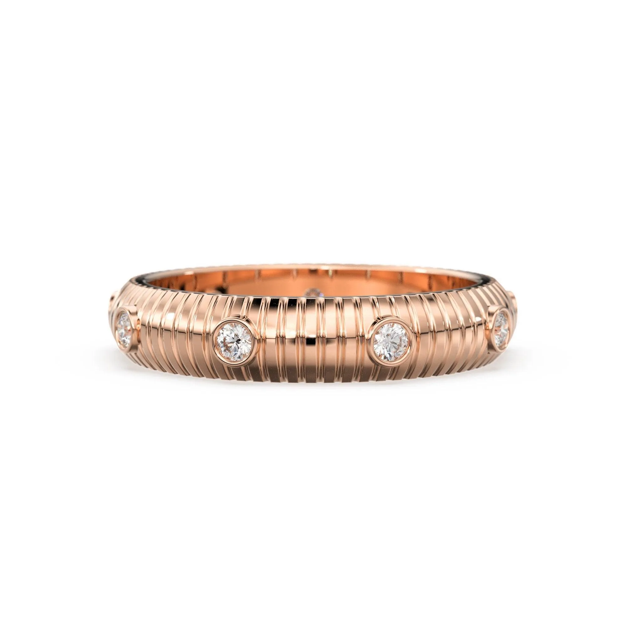 Bold Diamond Ring / 14k Bezel Diamond Ring / Thick Stacking Diamond Ring / Bold Diamond Ring / Promise Ring / Birthday Gift / Gold Ring