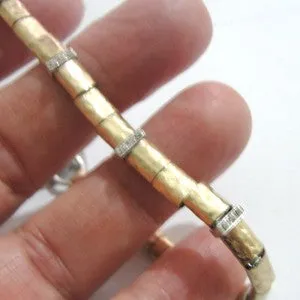 Bracelet 14k Yellow Gold F Zircon 925 Sterling Silver Hadar Designers (I b235)