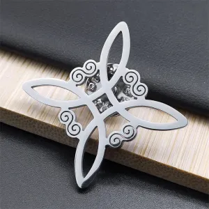 Broche Noeud de Sorcière Pins Wiccan de Protection