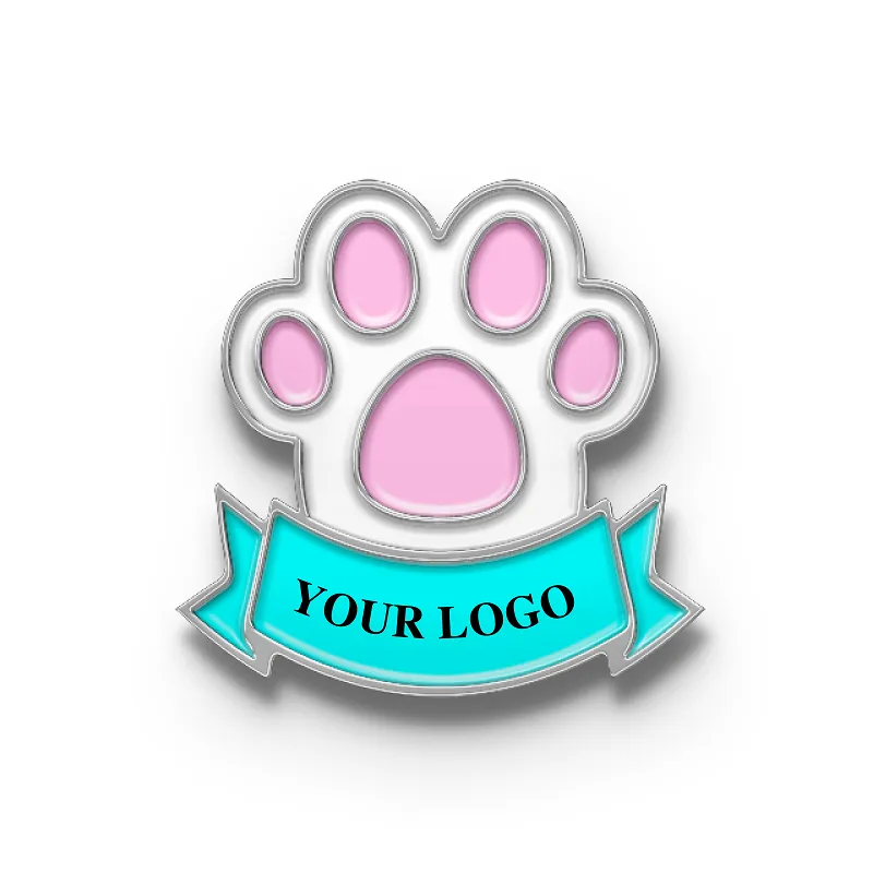 Cat Paw Pin with Custom Logo