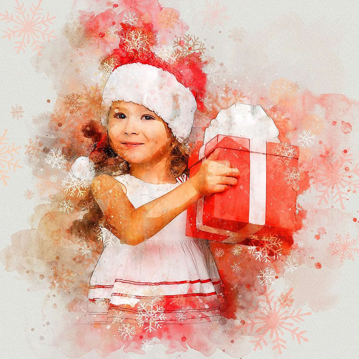 Christmas Watercolor Action