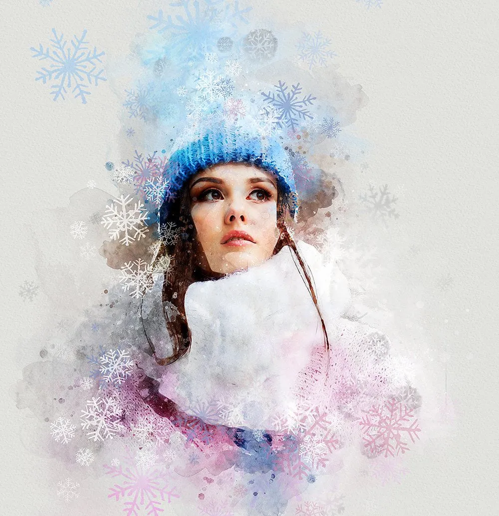 Christmas Watercolor Action