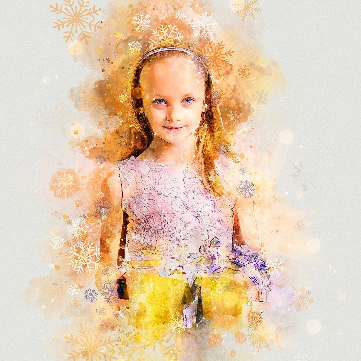 Christmas Watercolor Action